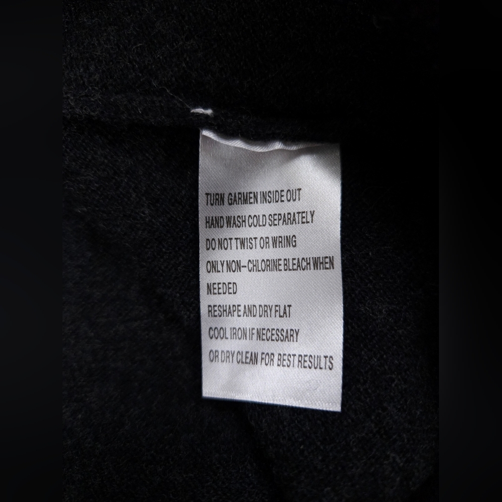 Weatherproof Men's Charcoal Cotton Cashmere V-Neck Pullover Sweater Large NWT - Picture 9 of 11